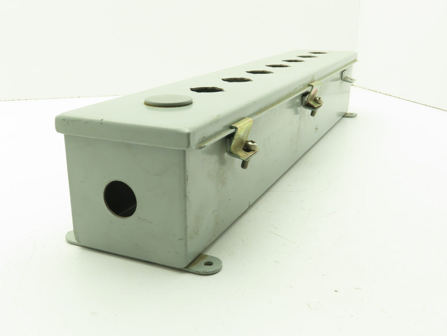 Wiegmann T4424CH Electrical Enclosure Wire Trough 4x4x24" 30mm Pushbutton Holes