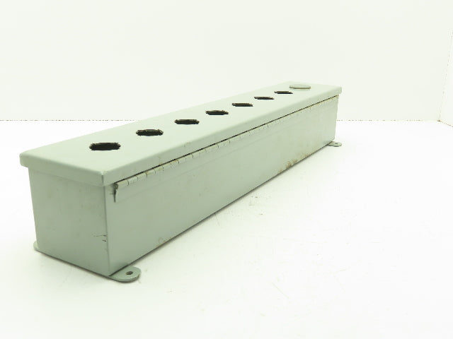 Wiegmann T4424CH Electrical Enclosure Wire Trough 4x4x24" 30mm Pushbutton Holes