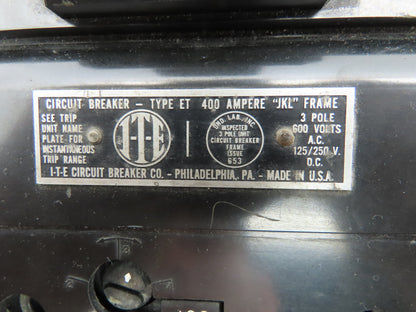 ITE ET Circuit Breaker 300A 600V JKL Frame