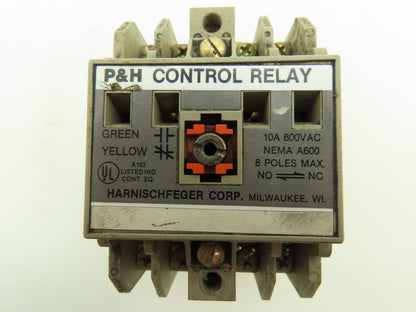 P&H Harnischfeger 479Q60D1 Control Relay 120V Coil 2 Contact Blocks