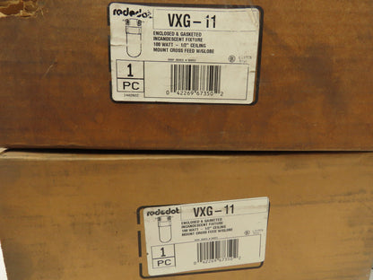 Red Dot VXG-11 Enclosed Light Fixture 100W Max 1/2" Ceiling Mount  Lot of 2