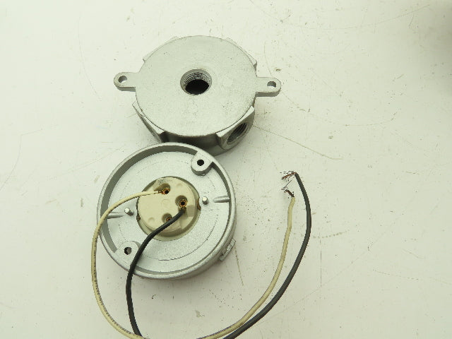 Red Dot VXG-11 Enclosed Light Fixture 100W Max 1/2" Ceiling Mount  Lot of 2