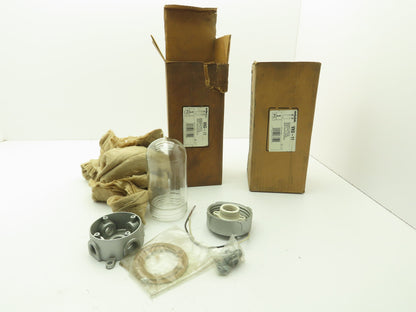 Red Dot VXG-11 Enclosed Light Fixture 100W Max 1/2" Ceiling Mount  Lot of 2