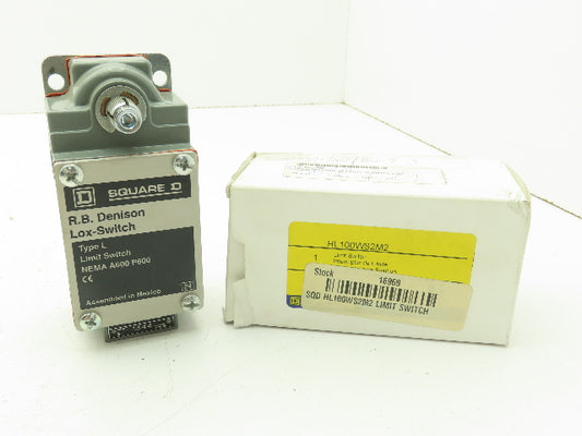Square D HL1000WS2M2 Limit Switch 600V 20A Type L 1/2" NPT Connection