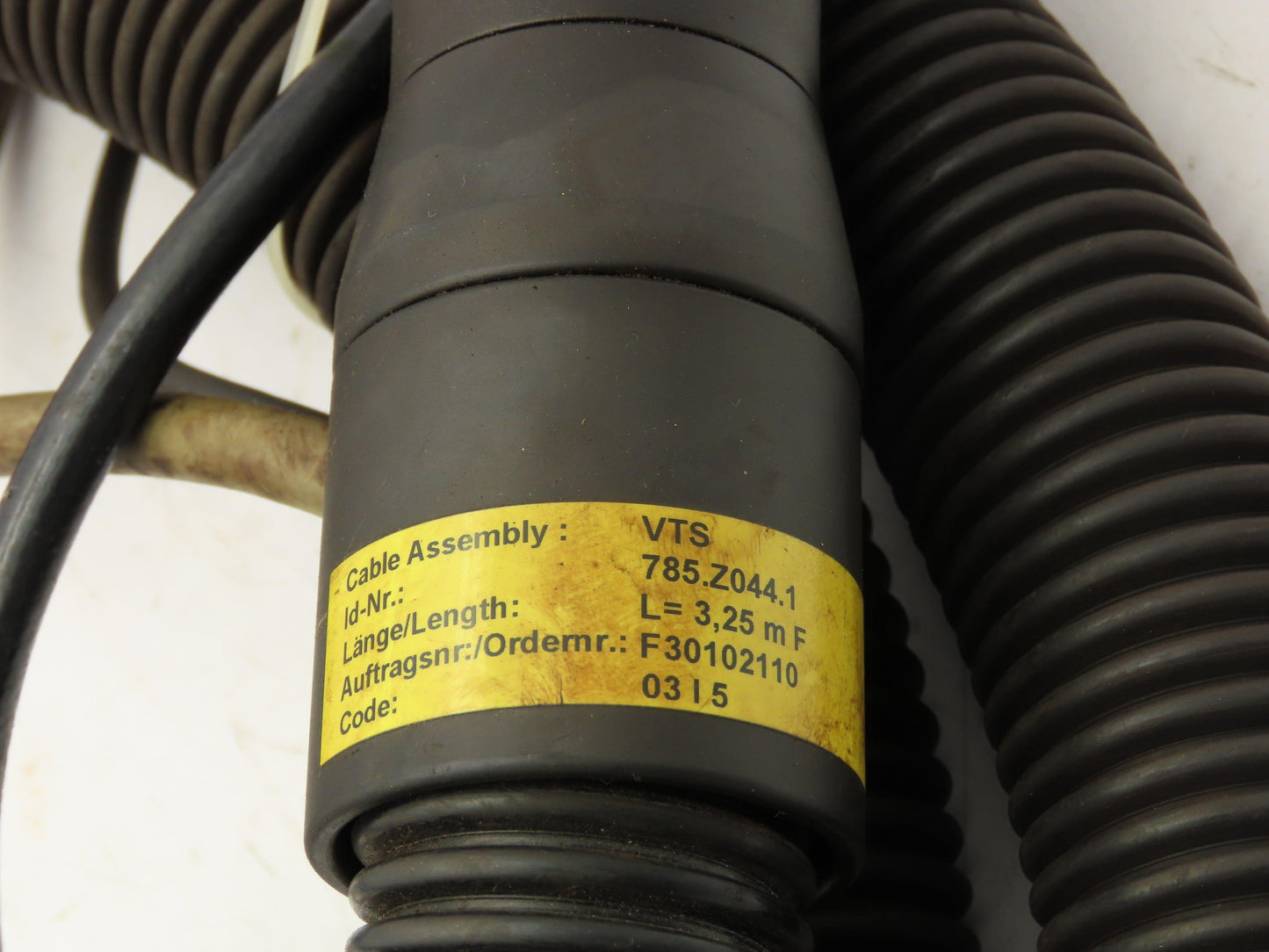 Abicor Binzel VTS 785.Z044.1 Robotic MIG Welding Cable Assembly 3.25M Wire Feed