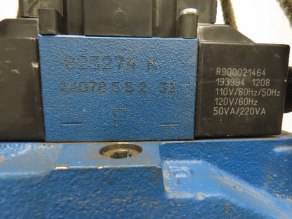 Rexroth 4WEH32E63/6EW110N9ETDA Directional Control Solenoid Valve 120V 4WE6J62