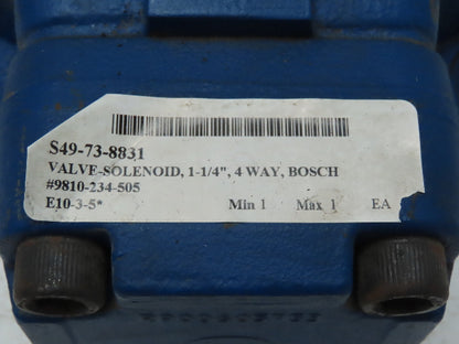 Rexroth 4WEH32E63/6EW110N9ETDA Directional Control Solenoid Valve 120V 4WE6J62