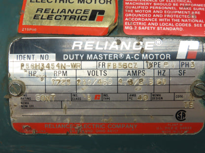 Reliance P56H3454N-WR AC Motor 1725 RPM 230/460V 3PH FB56CZ