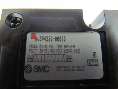 SMC 1 NVSP4326-0009D 115V AC Solenoid Valve
