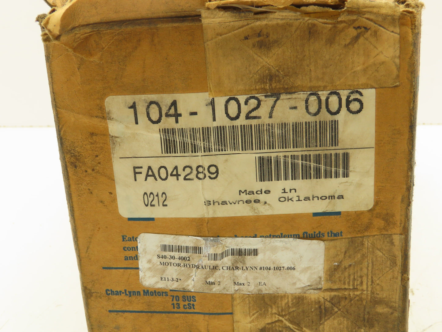 Eaton Char-Lynn 104-1027-006 OEM Hydraulic Geroler Disc Valve Motor 20 GPM