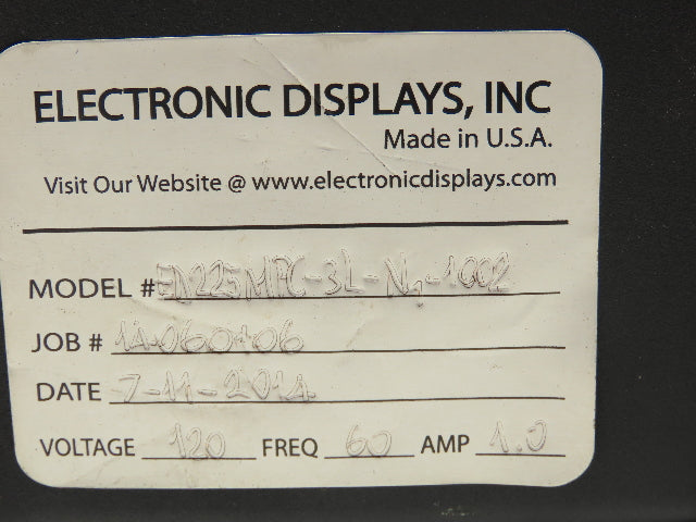 Electronic Displays ED225MPC-3L-N1-1002 Production Scoreboard Target Sign 2.25"