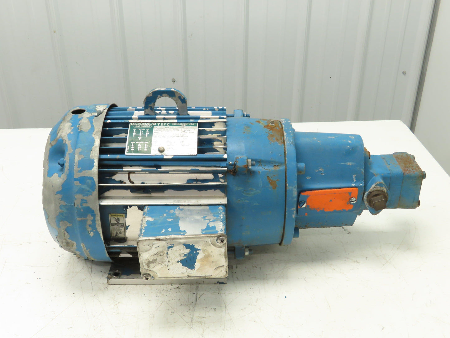 Vickers V101P5P1C20 7.5 GPM Hydraulic Pump Unit 5Hp Lincoln AC Motor 460V 3PH