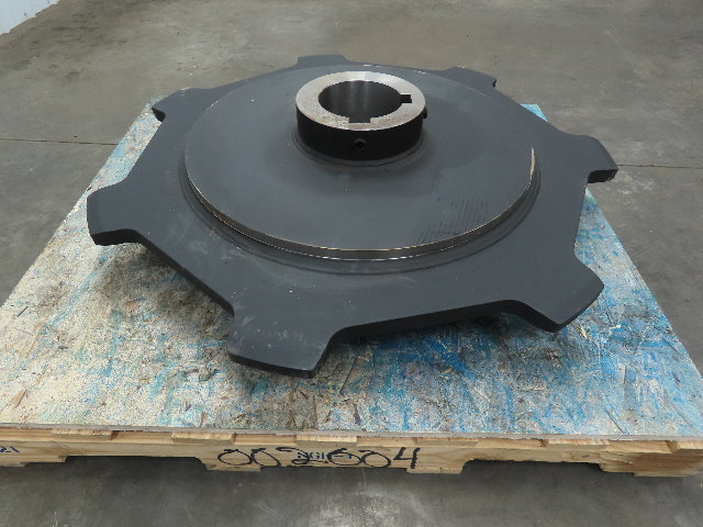 43" Large Dia Steel Roller Chain Drive Sprocket 7-Tooth 6.5" Bore Type C Hub