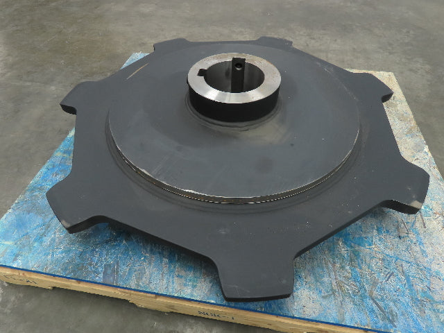 43" Large Dia Steel Roller Chain Drive Sprocket 7-Tooth 6.5" Bore Type C Hub