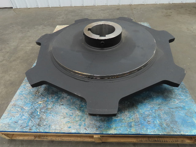 43" Large Dia Steel Roller Chain Drive Sprocket 7-Tooth 6.5" Bore Type C Hub