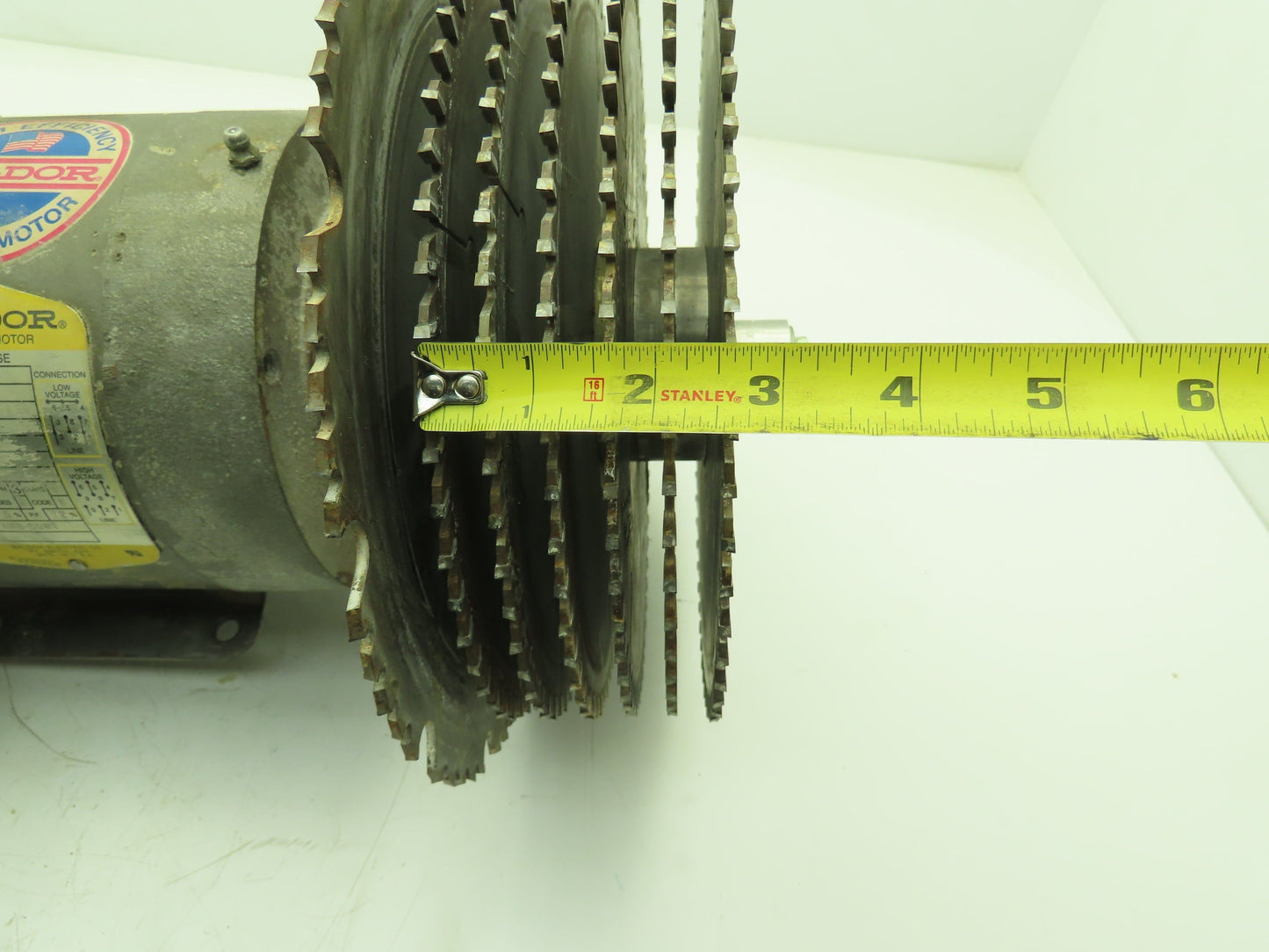 JPM3554T Table Saw Motor 1.5Hp 1725 RPM 460V 3PH 6-Blade 10" Dado Plywood Cutoff