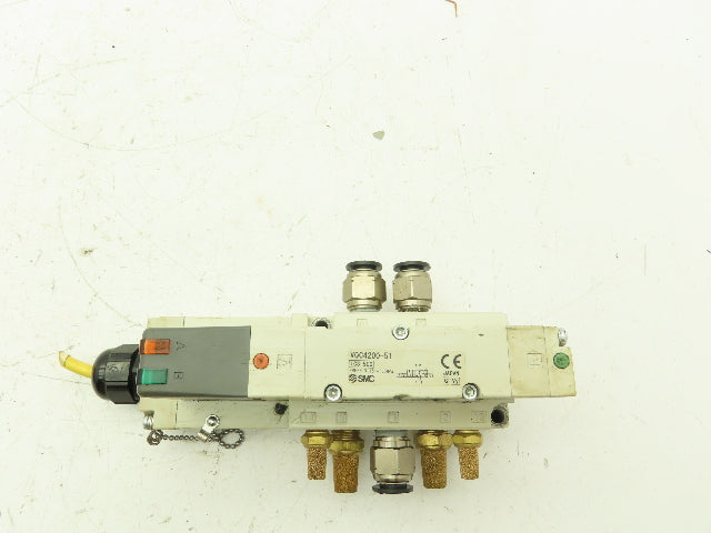 SMC VQC4200-51 Pneumatic Solenoid Valve 2-Pos 5-Port Base 24VDC