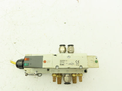 SMC VQC4200-51 Pneumatic Solenoid Valve 2-Pos 5-Port Base 24VDC
