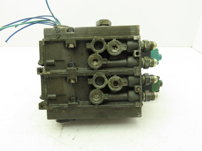 Numatics 252SS500M000061 Mark 25  2-Station Solenoid Valve Block 3-Pos 24VDC