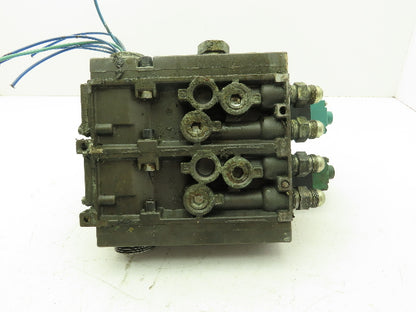 Numatics 252SS500M000061 Mark 25  2-Station Solenoid Valve Block 3-Pos 24VDC
