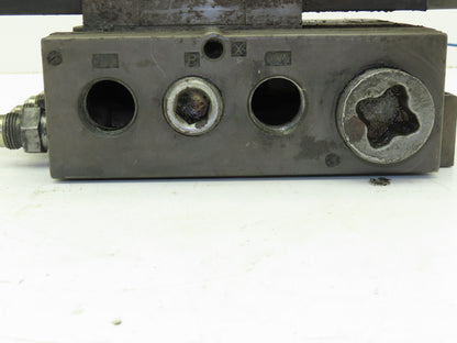 Numatics 252SS500M000061 Mark 25  2-Station Solenoid Valve Block 3-Pos 24VDC