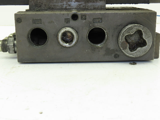 Numatics 252SS500M000061 Mark 25  2-Station Solenoid Valve Block 3-Pos 24VDC