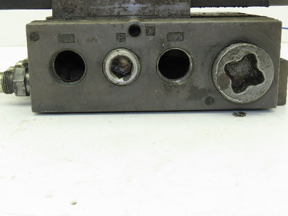 Numatics 252SS500M000061 Mark 25  2-Station Solenoid Valve Block 3-Pos 24VDC