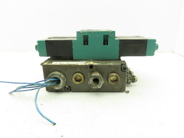 Numatics 252SS500M000061 Mark 25  2-Station Solenoid Valve Block 3-Pos 24VDC