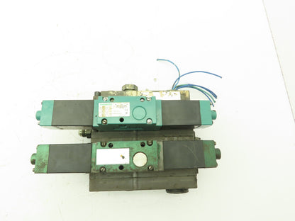 Numatics 252SS500M000061 Mark 25  2-Station Solenoid Valve Block 3-Pos 24VDC