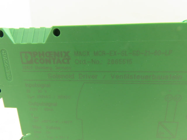 Phoenix Contact MACX MCR-EX-SL-SD-21-60-LP Solenoid Driver