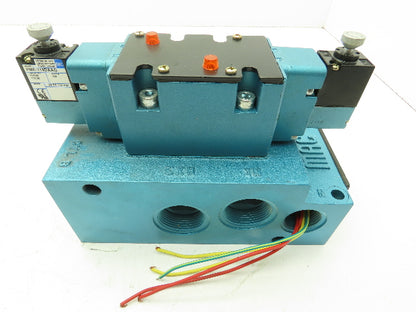 MAC 6623A-511-PM-114DA Pneumatic Solenoid 4/2 Spool Valve 120V
