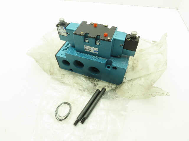 MAC 6623A-511-PM-114DA Pneumatic Solenoid 4/2 Spool Valve 120V