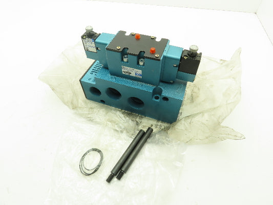 MAC 6623A-511-PM-114DA Pneumatic Solenoid 4/2 Spool Valve 120V