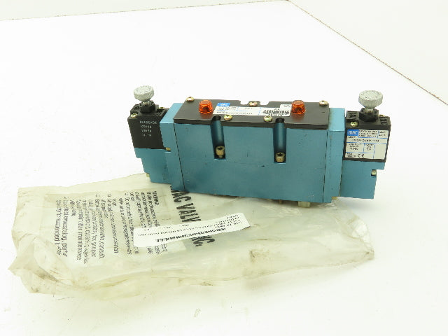 MAC 93A-EAB-000-DM-DJAP-4DG Pneumatic Double Solenoid 4/3 Spool Valve 120V