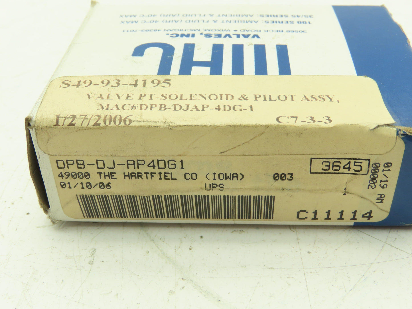 MAC DPB-DJAP-4DG1 Pneumatic Solenoid Valve 120V