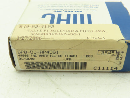 MAC DPB-DJAP-4DG1 Pneumatic Solenoid Valve 120V