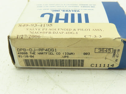 MAC DPB-DJAP-4DG1 Pneumatic Solenoid Valve 120V