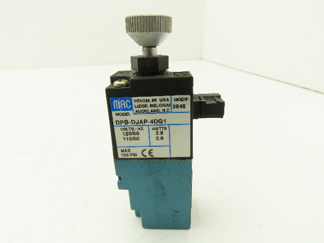 MAC DPB-DJAP-4DG1 Pneumatic Solenoid Valve 120V