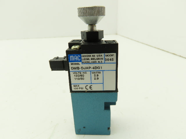 MAC DMB-DJAP-4DG1 Pneumatic Solenoid Valve 110/120V