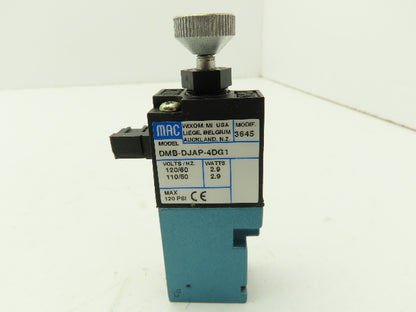 MAC DMB-DJAP-4DG1 Pneumatic Solenoid Valve 110/120V