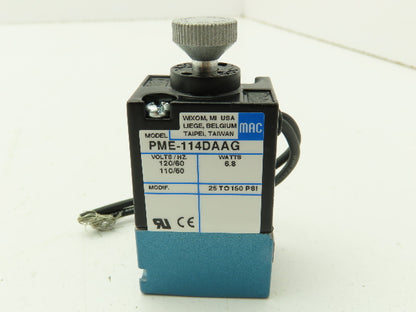 MAC PME-114DAAG Pneumatic Solenoid Pilot Valve 110/120V