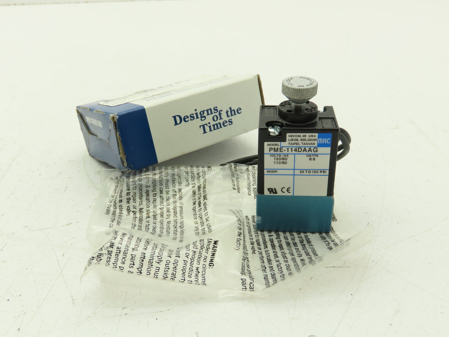 MAC PME-114DAAG Pneumatic Solenoid Pilot Valve 110/120V