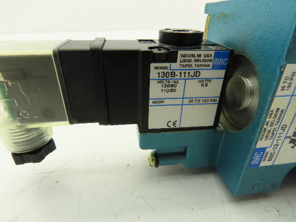 MAC 56C-12-111JD Pneumatic Solenoid 3/2 Spool Valve 120V 3/8" NPT