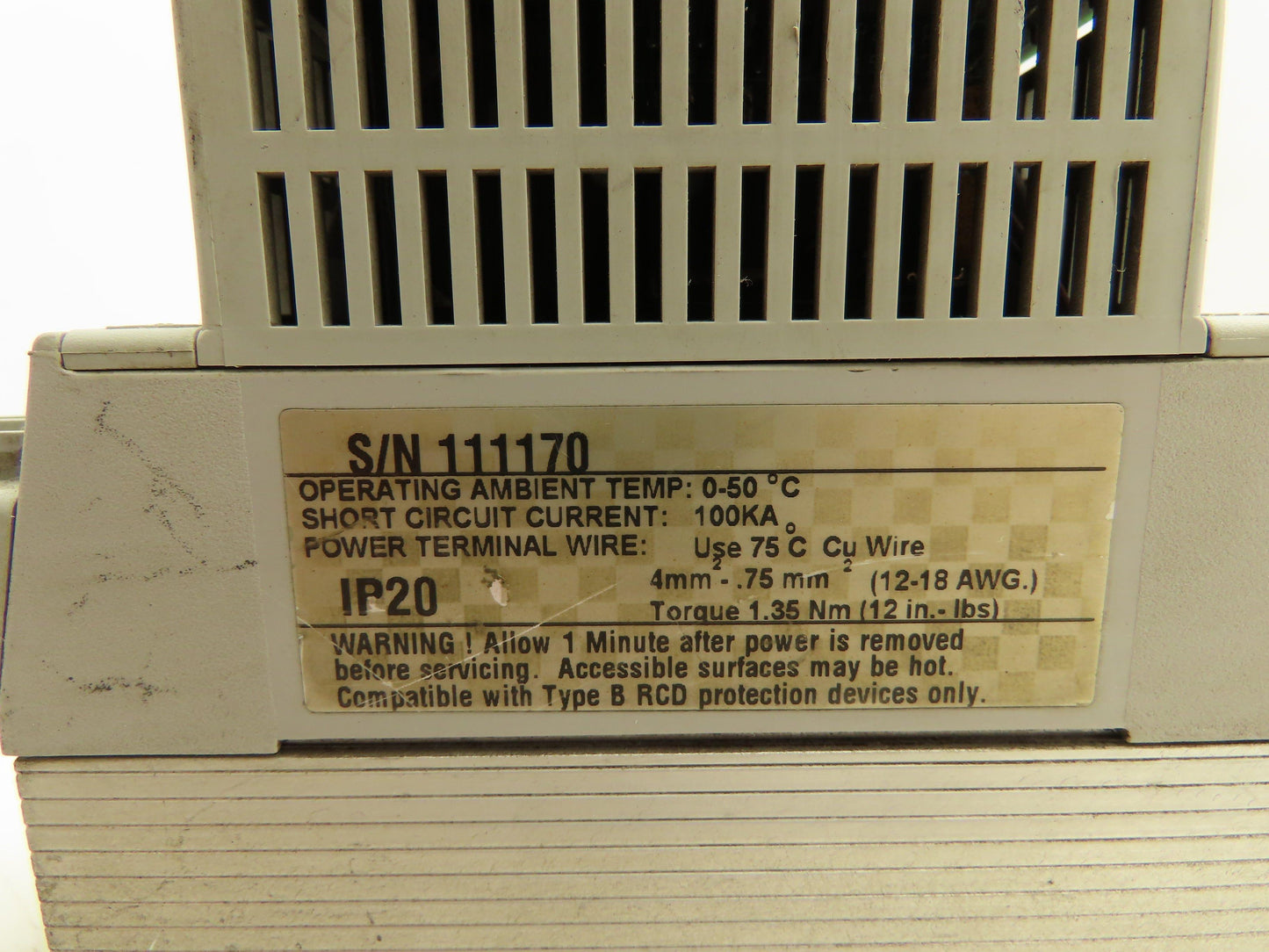 Allen Bradley 160-BA04NPS1P1 Preset Speed Controller Ser B Motor Rtg 1.5KW/2HP