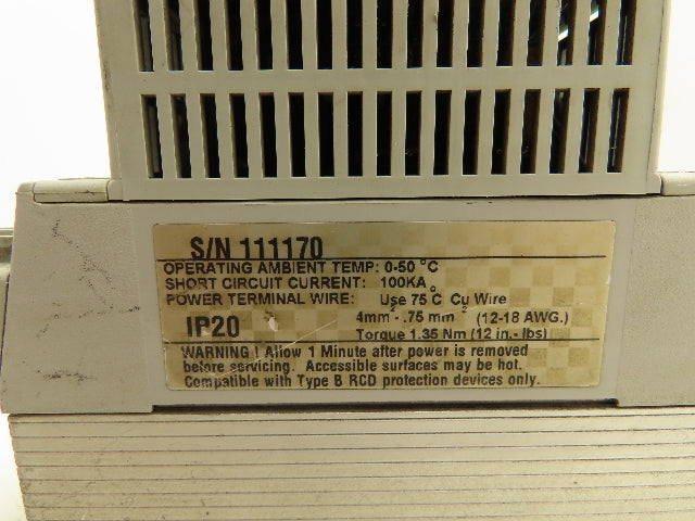 Allen Bradley 160-BA04NPS1P1 Preset Speed Controller Ser B Motor Rtg 1.5KW/2HP