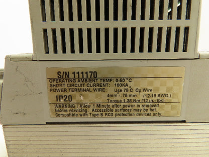 Allen Bradley 160-BA04NPS1P1 Preset Speed Controller Ser B Motor Rtg 1.5KW/2HP