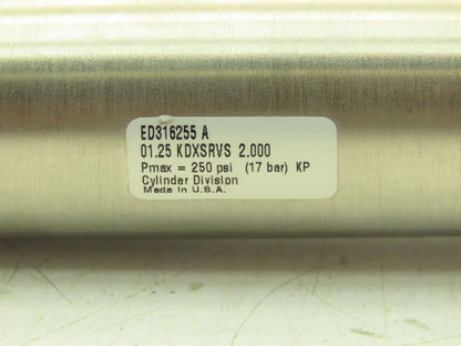 Parker SR Series Duplex Tandem Double Air Cylinder 1.25" Bore 2" Stroke