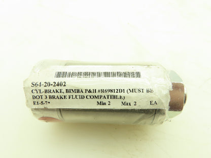 Bimba D-92535-A Stainless Air Reservoir Brake Cylinder 1.5" Bore