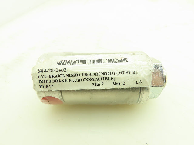 Bimba D-92535-A Stainless Air Reservoir Brake Cylinder 1.5" Bore