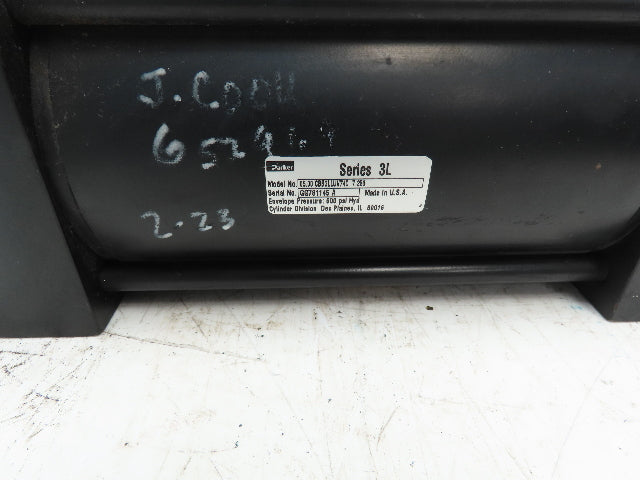 Parker Series 3L Hydraulic Cylinder 5" Bore 7.25" Stroke 600 PSI Rear Clevis Mt